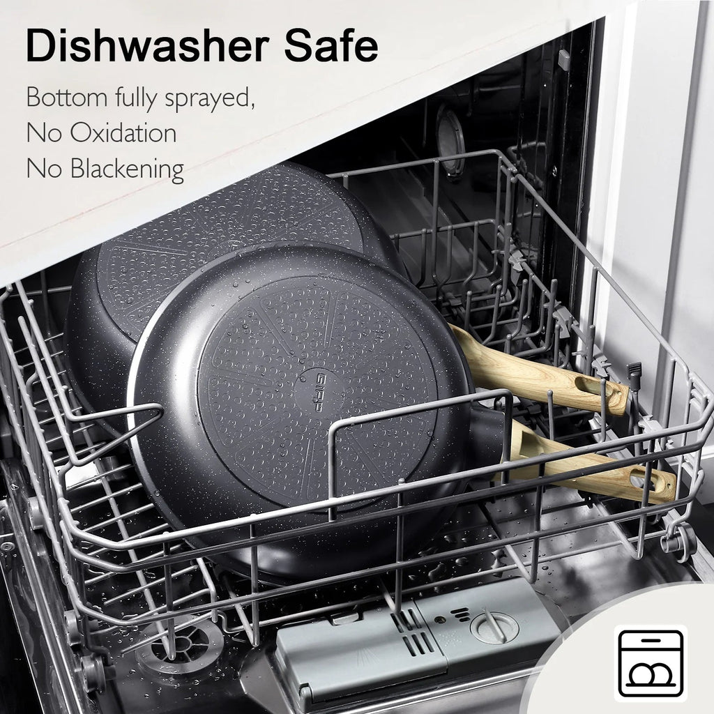 GIPP 21pcs Ceramic Coating Kitchen Cookware Sets,Pots and Pans Set Non stick,Dishwasher Safe Induction Cookware