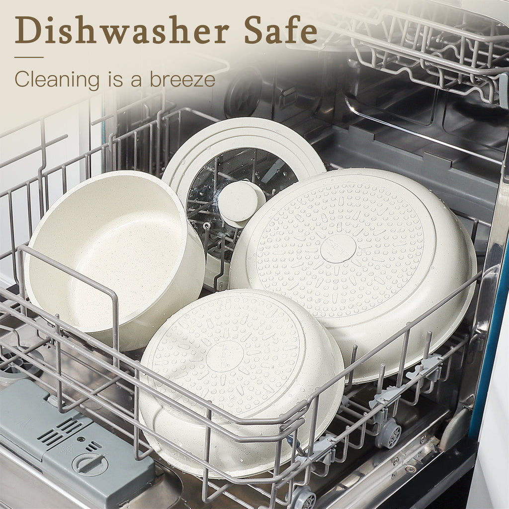 Gipp 15Pcs Ceramic Nonstick Cookware Sets,Pots and Pans Set Non Stick with Removable Handle, Oven Safe to 500°F, Induction Cookware, Stackable RV Kitchen Cooking Set