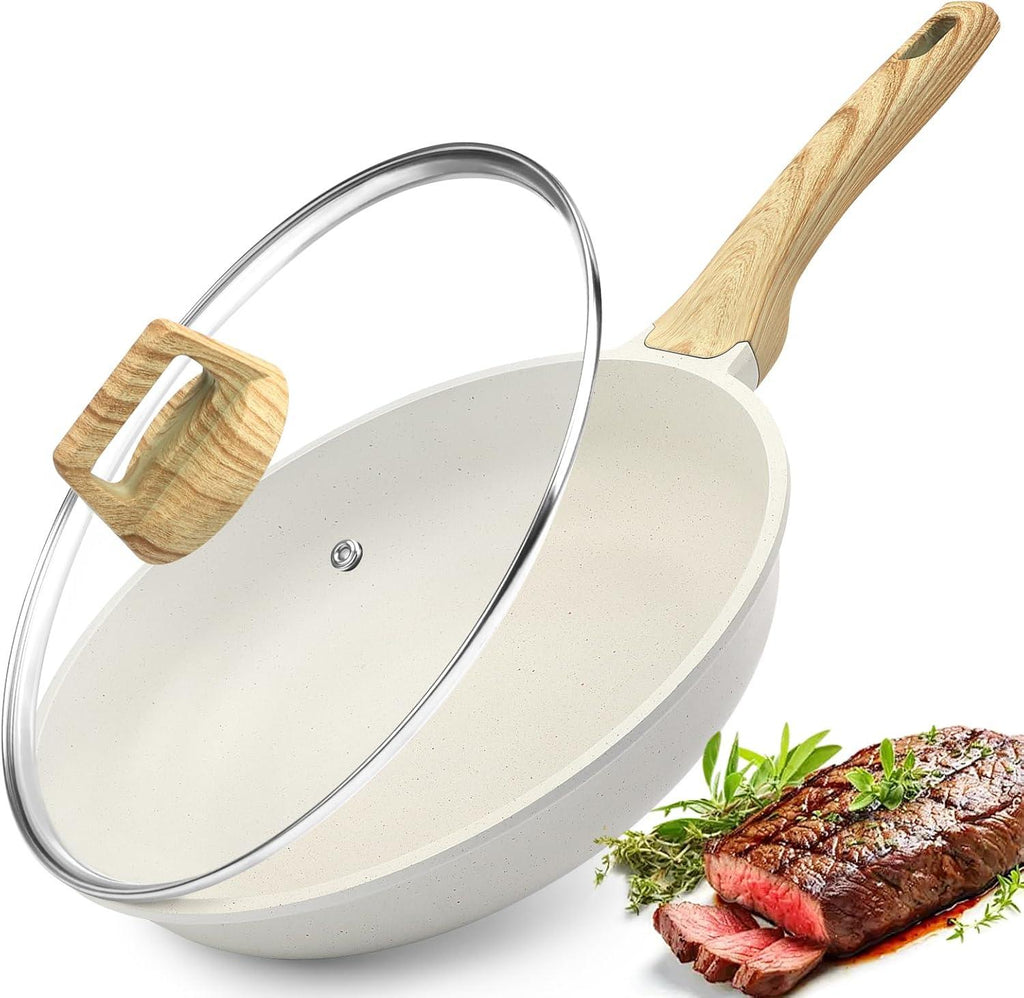 Nonstick Frying Pan Skillet - 8"/9.5"/11" Granite, Heat-Resistant Handle - GiPP Kitchenware