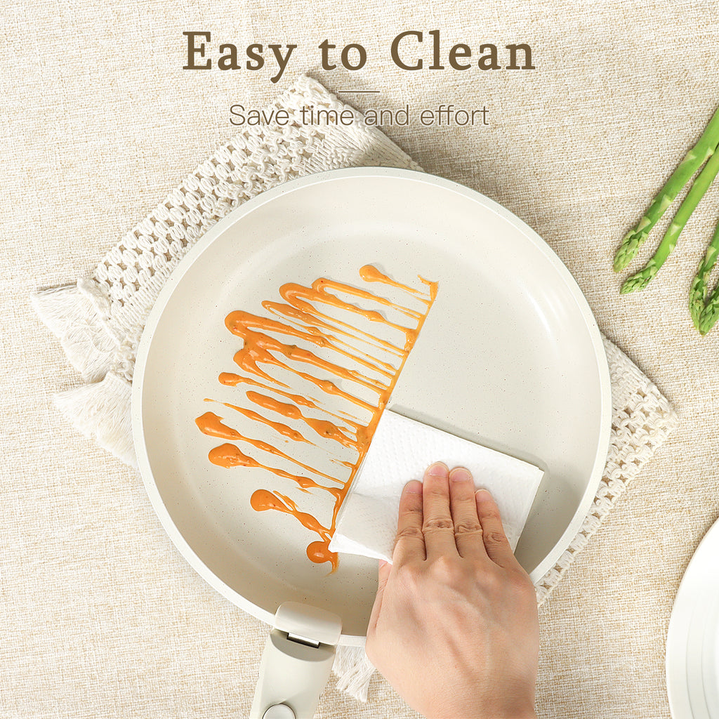 GiPP 7Pcs Nonstick Pots and Pans Set, Detachable Handle, Oven Safe