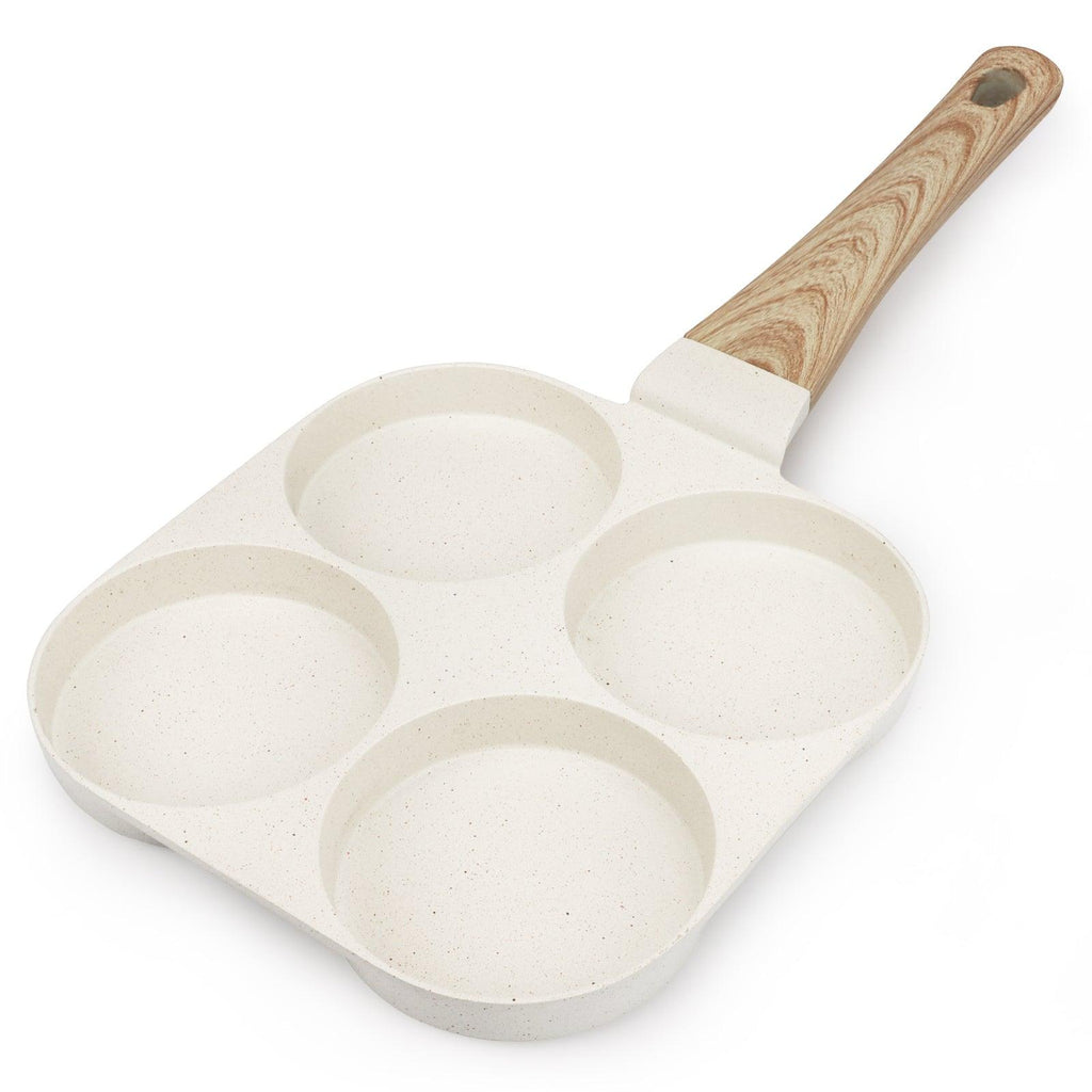 GiPP Egg Pan Omelette Pan, 4-Cup Nonstick Granite Omelette Skillet - Pancake Pan Suitable for Gas Stove & Induction Cookware - GiPP Kitchenware