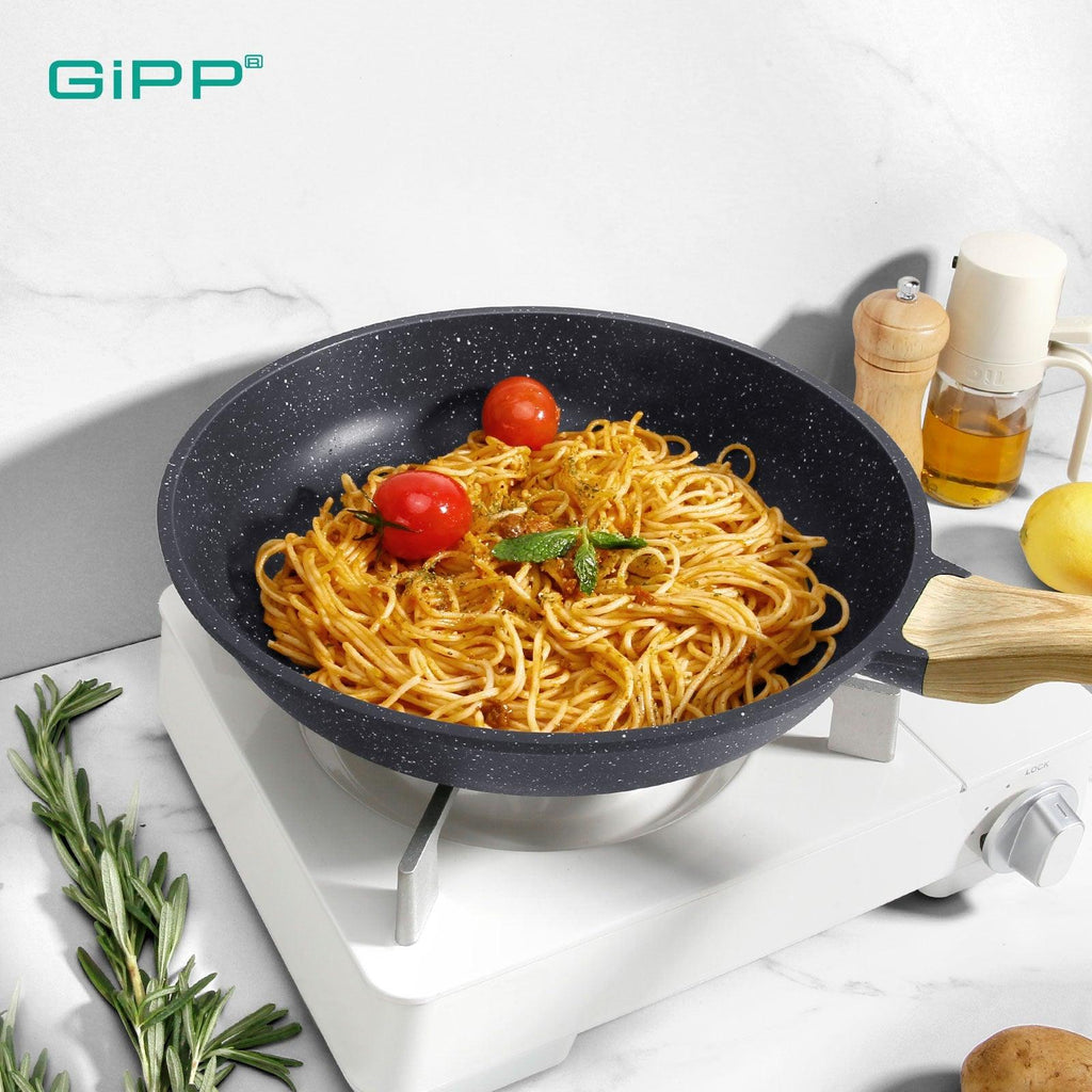 GiPP Nonstick Frying Pan Skillet Set- 8"&9.5"&11" Granite Non Stick Pans, Omelette Pan with Heat-Resistant Handle, Compatible with All Stovetops, PFOA Free - GiPP Kitchenware